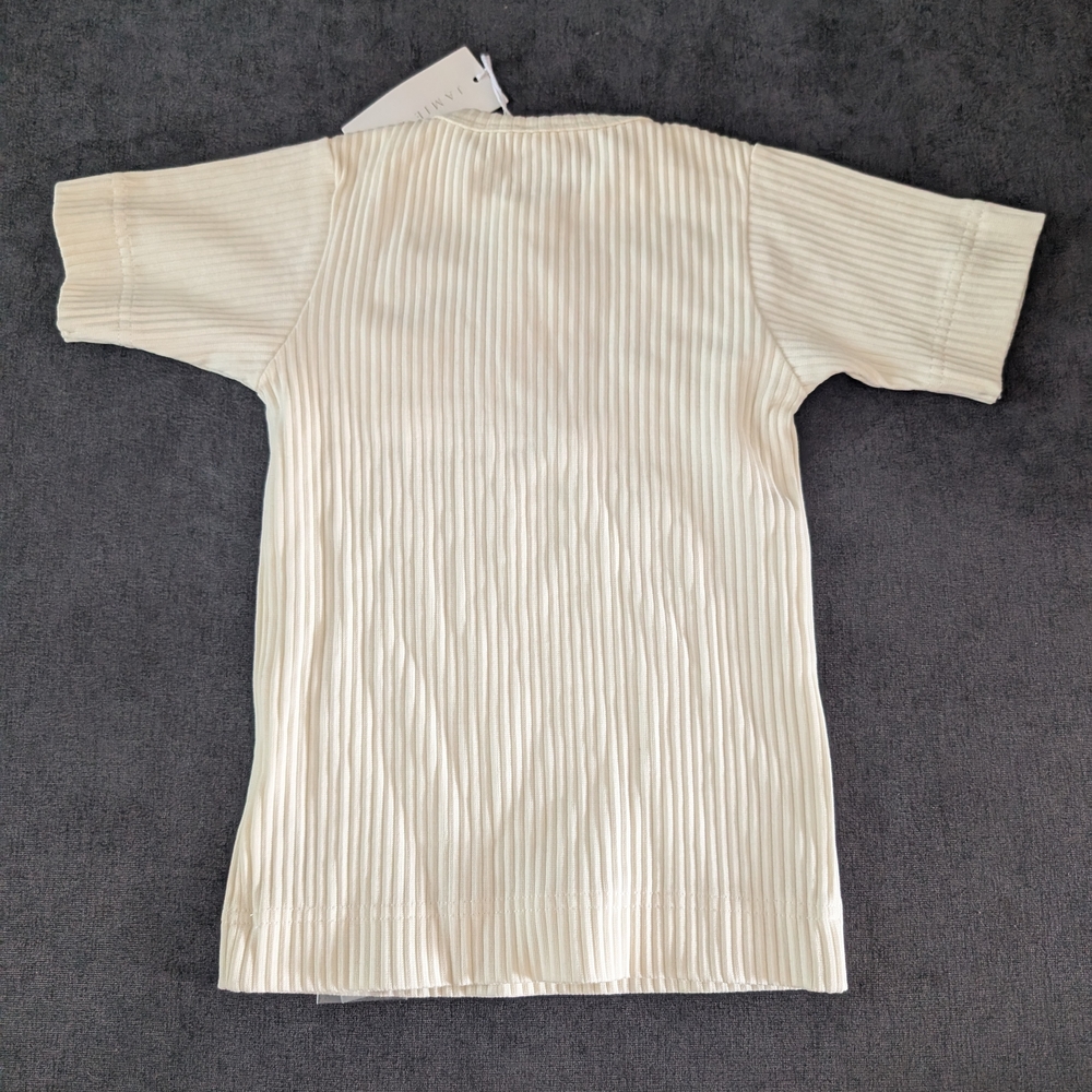 🟣2/$40🟣Jamie Kay Ivory Ribbed Button Top - Picture 2 of 5